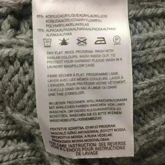 Mexx  Women's Small Cowl Neck Cable Chevron Knit Blend Sweater - Picture 6 of 7